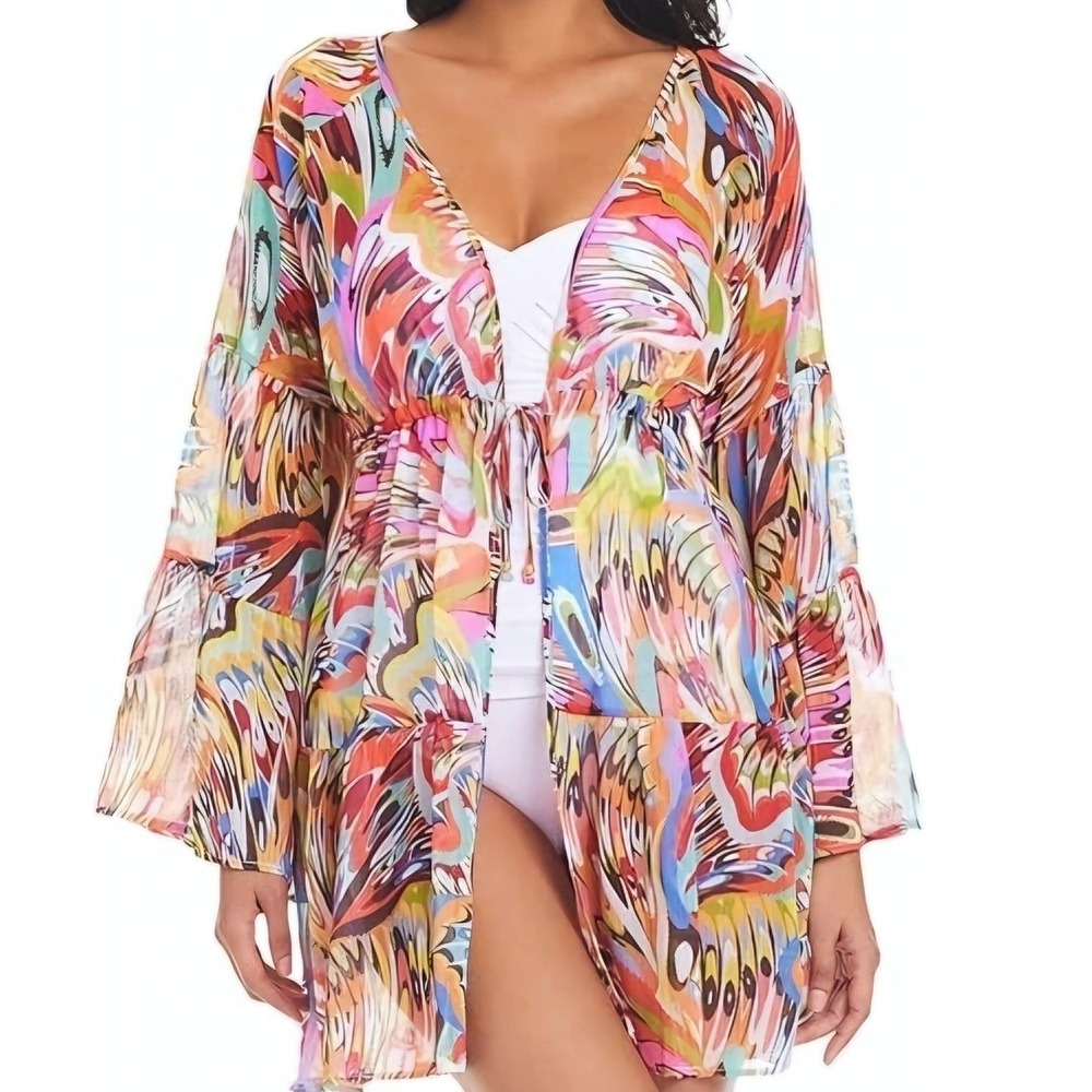 Bleu by Rod Beattie Women's Break The Mold‎ Cover Up Multicolor Size Medium M